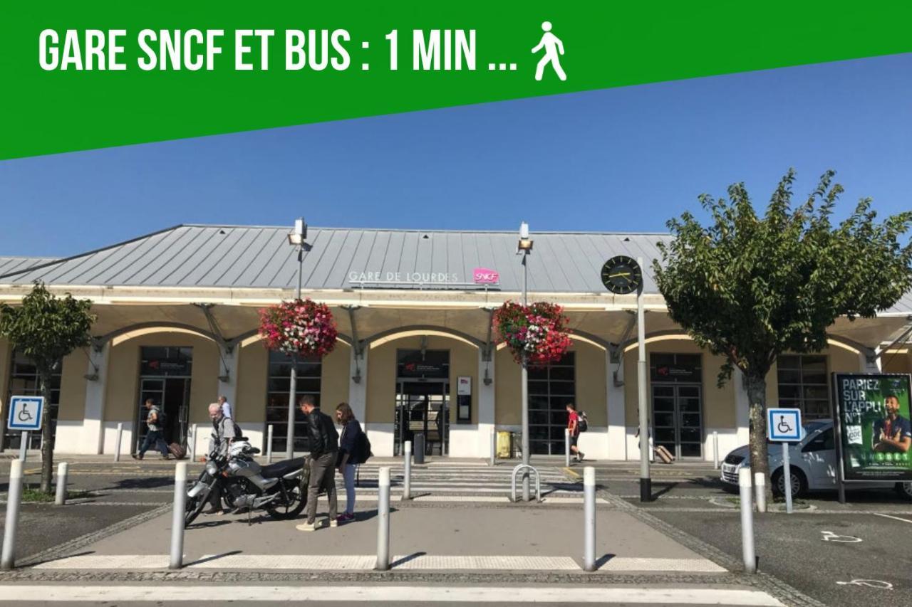 Loc Trotteur Le Pivoine Studio Grand Confort, Gare Sncf De Lourdes Esterno foto